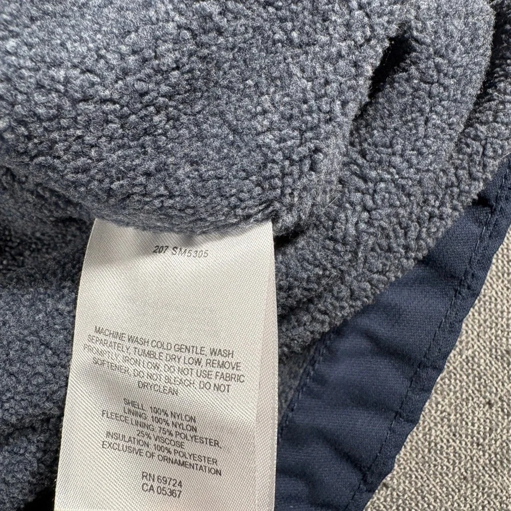 Columbia Full Zip Jacket Mens Large Navy‎ Blue Fleece Lined Heavyweight Outdoor
